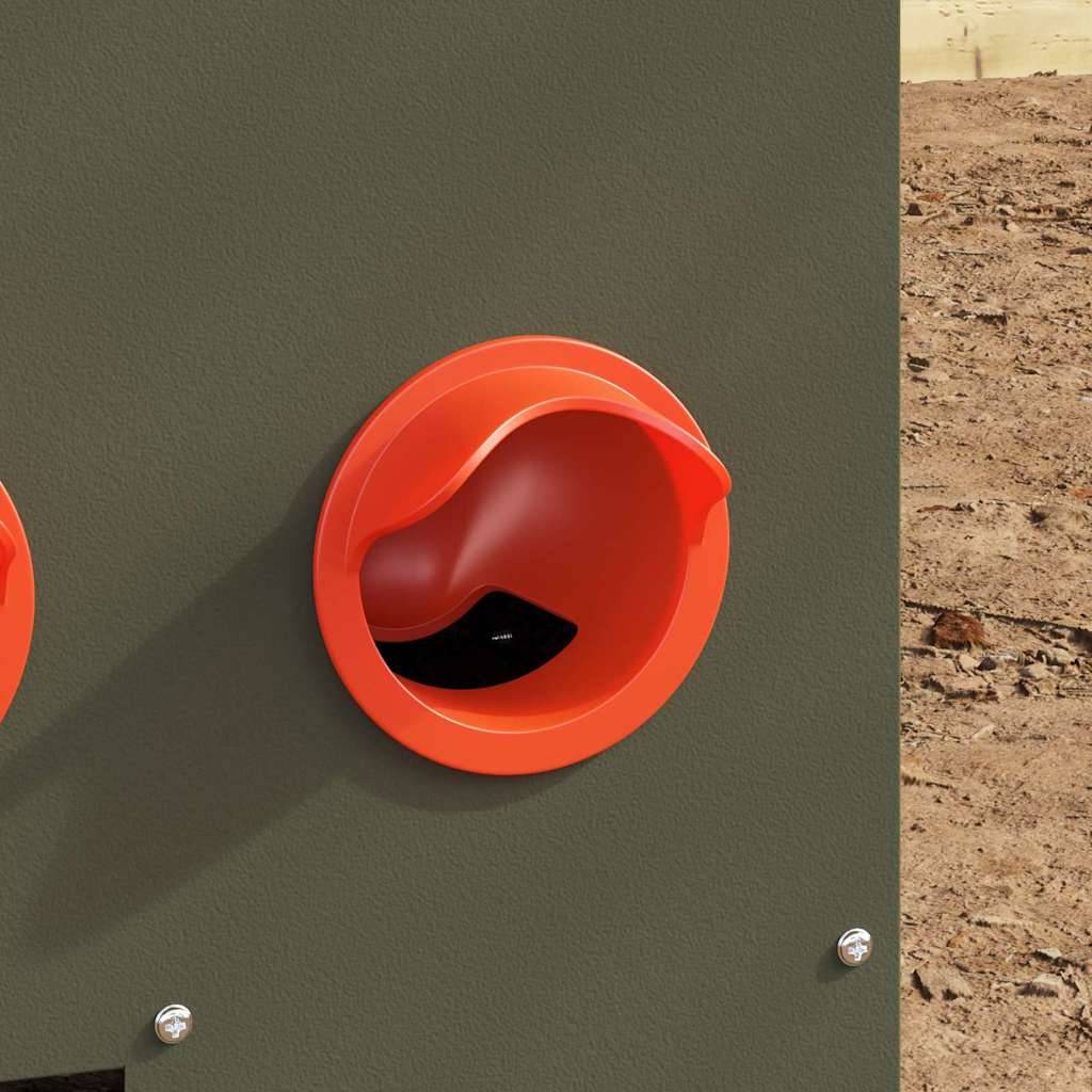 Distributeur Grain Poule Métal Extérieur 25kg Olive - ComfortXL Outdoor Living - Image 3