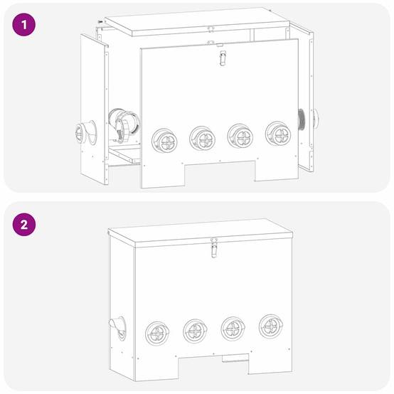 Distributeur Grain Poule Métal Extérieur 25kg Olive - ComfortXL Outdoor Living - Image 5