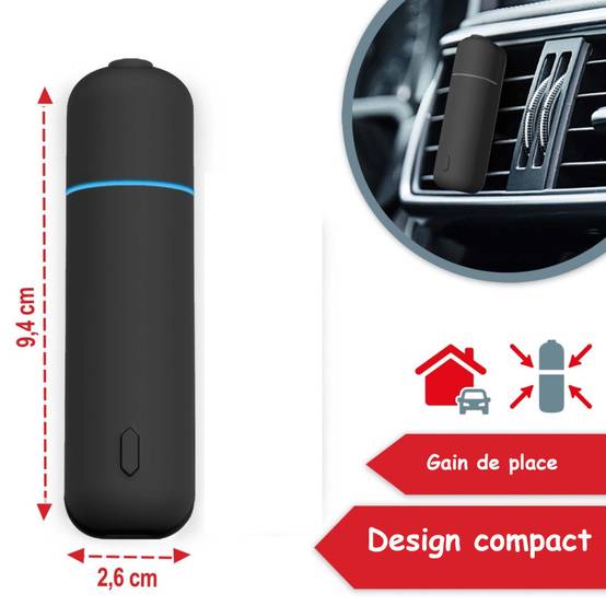 Diffuseur aromatique Noir pour huile et parfum sans fil Idéal pour la voiture ou l'intérieur - Image 2