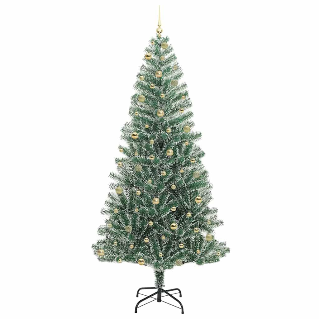 ComfortXL - Grand Sapin de Noël Artificiel Enneigé 240 cm, Kit Complet avec 120 Boules et Guirlande LED USB – ComfortXL Outdoor Living - Image 4