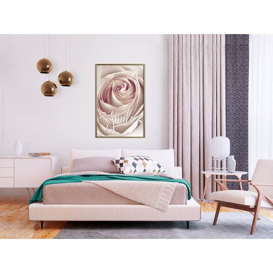 Affiche Murale Encadrée "Rose with a Message " 40 x 60 cm Or - Image 2