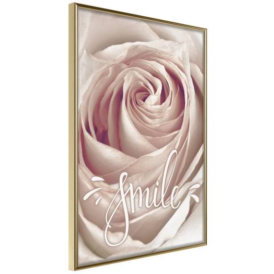 Affiche Murale Encadrée "Rose with a Message " 40 x 60 cm Or - Image 1
