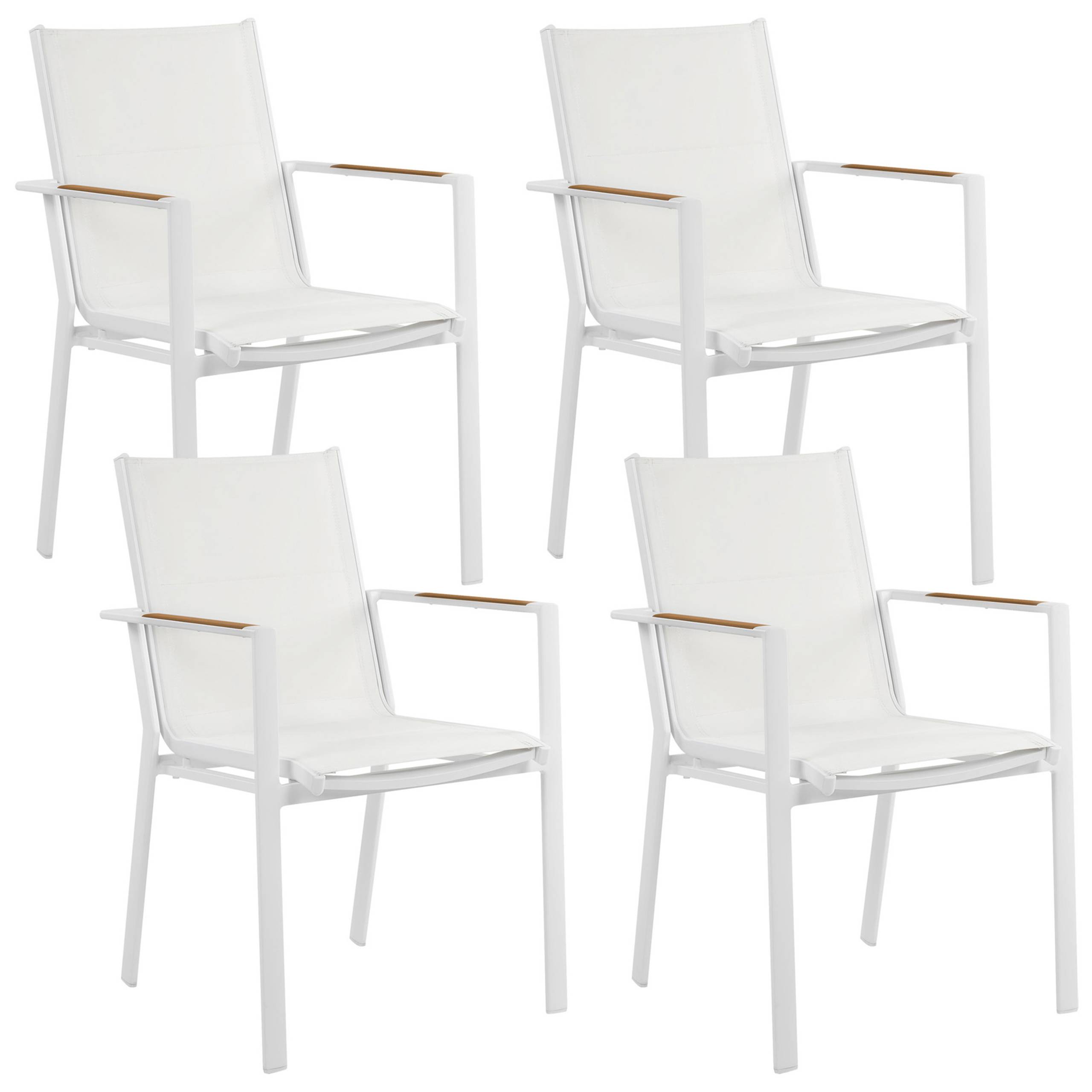 Beliani - Set de salle à manger, 4 Personnes Aluminium Blanc MALETTO/BUSSETO - Beliani - Image 5