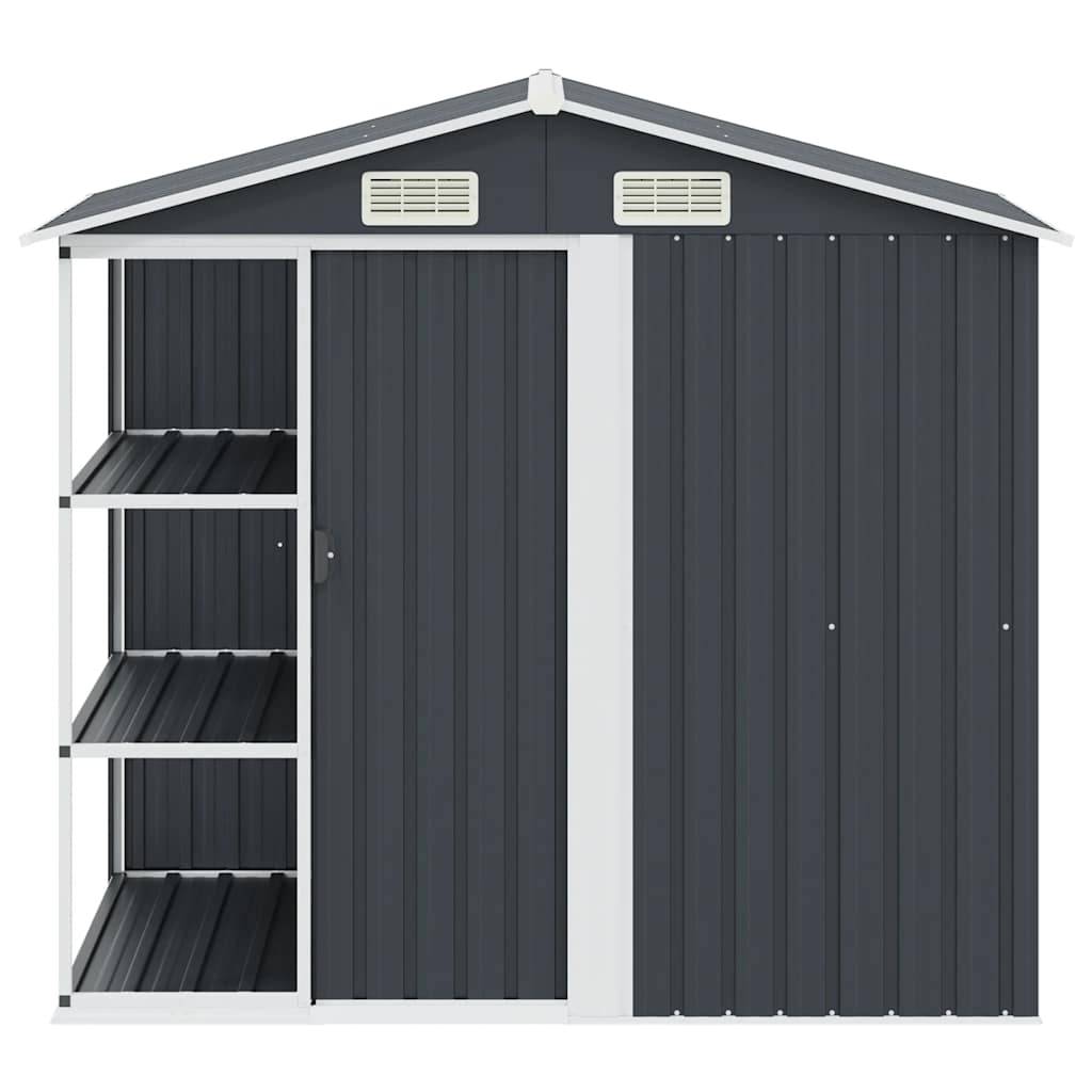Vidaxl - Abri de jardin avec étagère Anthracite 205x130x183 cm Fer vidaXL 47106 - Image 8