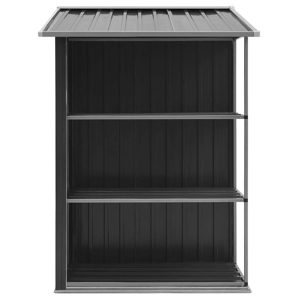 Vidaxl - Abri de jardin avec étagère Anthracite 205x130x183 cm Fer vidaXL 47106 - Image 6