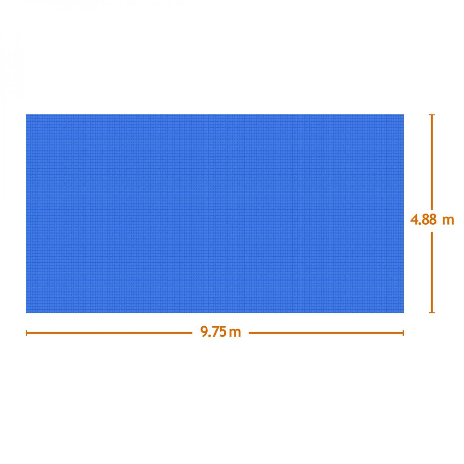 Linxor - Bâche à bulles rectangle 4,88m x 9,75m pour piscine - 180 Microns - Bleu - Linxor - Image 2