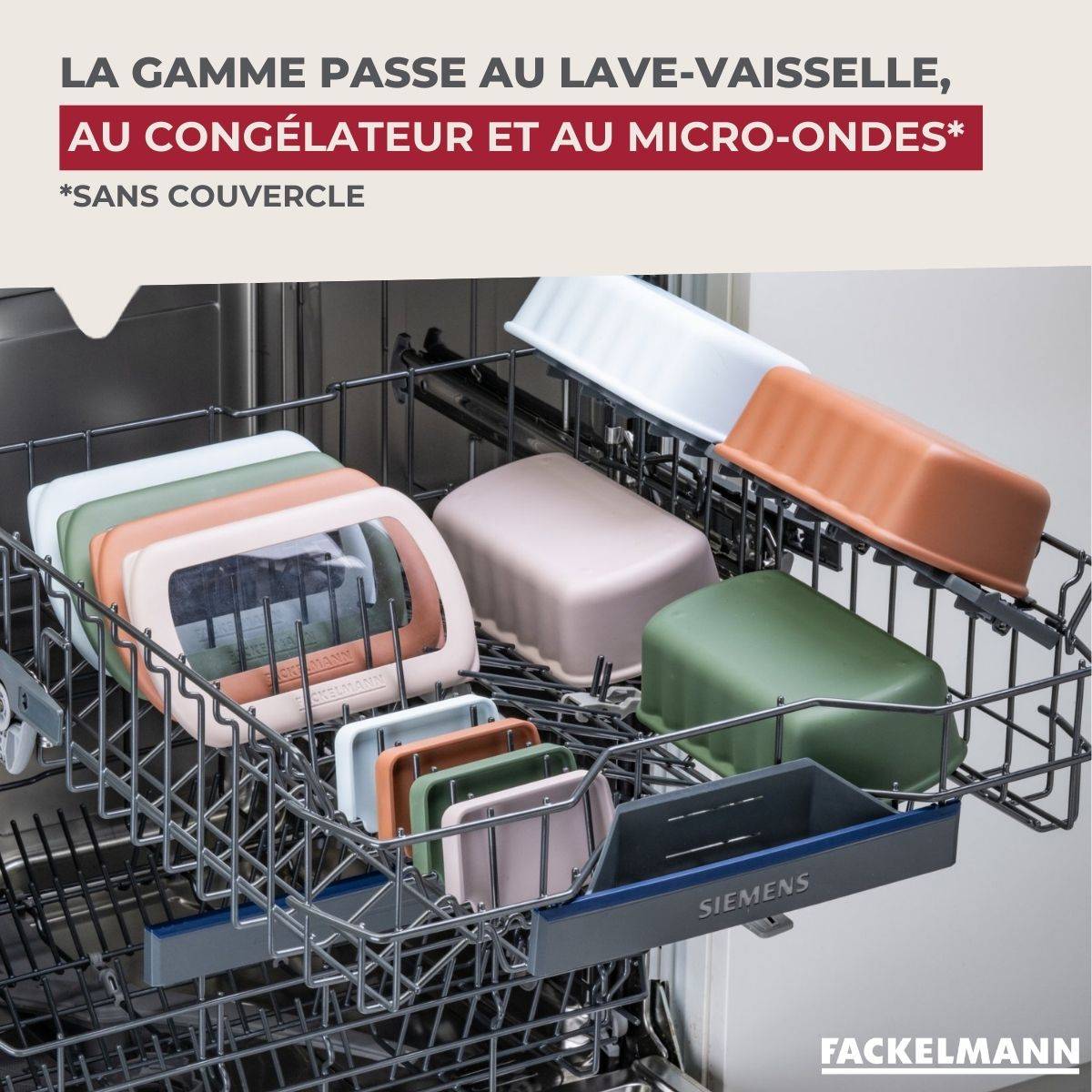 Lot de 4 lunch box 1L avec 2 boîtes à snacks et 3 boîtes à sauce Fackelmann Storage - Image 6