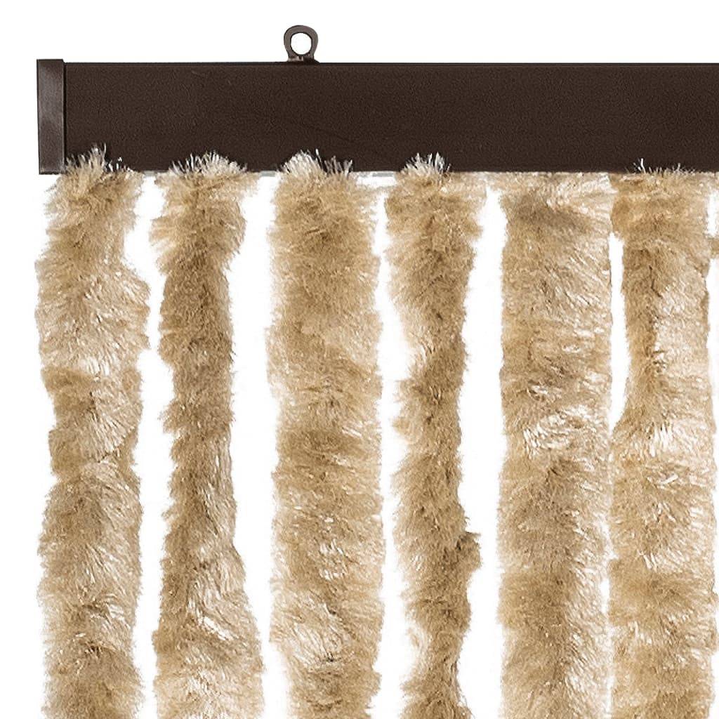 BIANCHERIAWEB Rideau Antimouche En Chenille 120 X 230 Cm Beige - Protection Maison & Camping