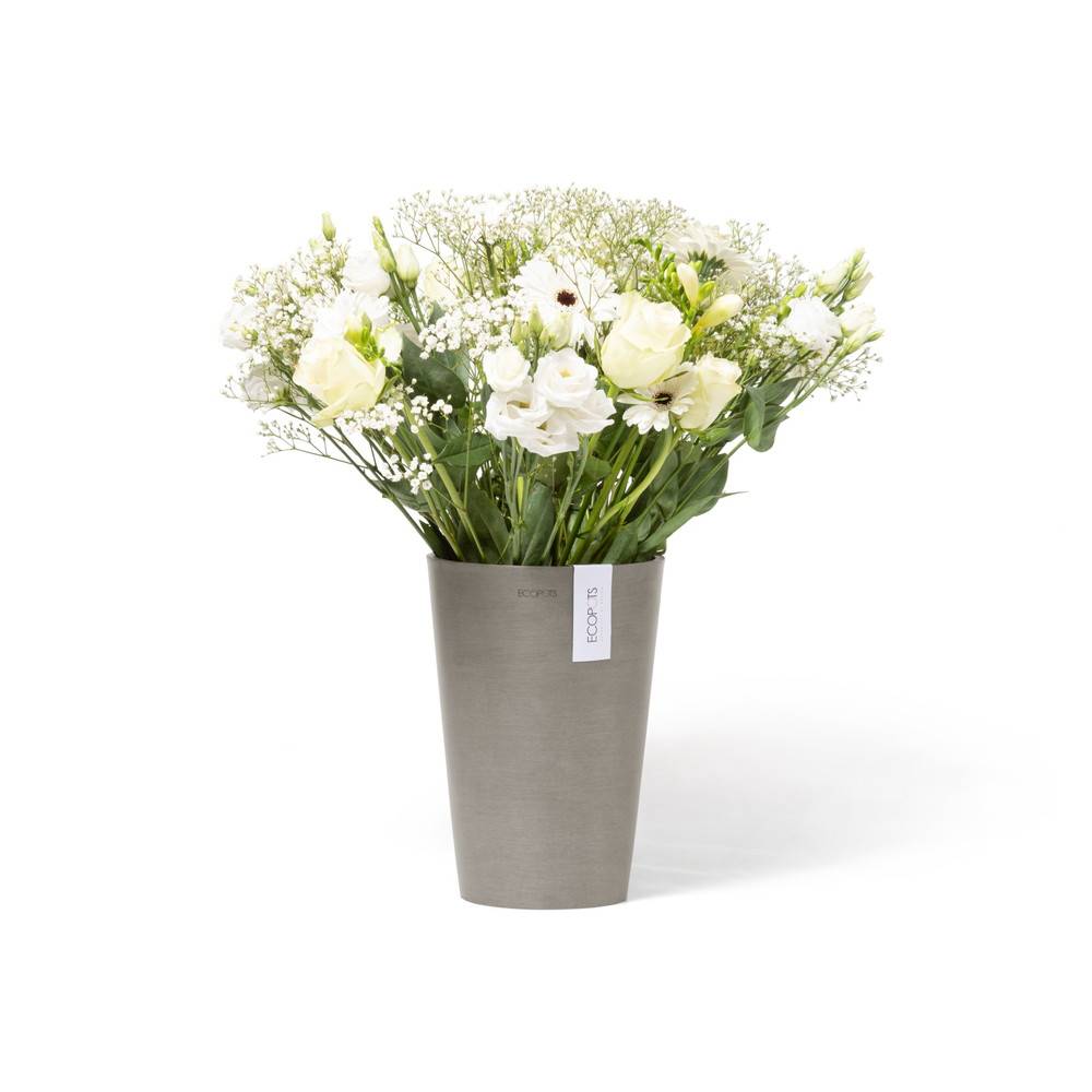 Ecopots - Pot Rond Pisa 21 Taupe - Ø 21 x H. 30 cm - 6,8 L ECOPOTS