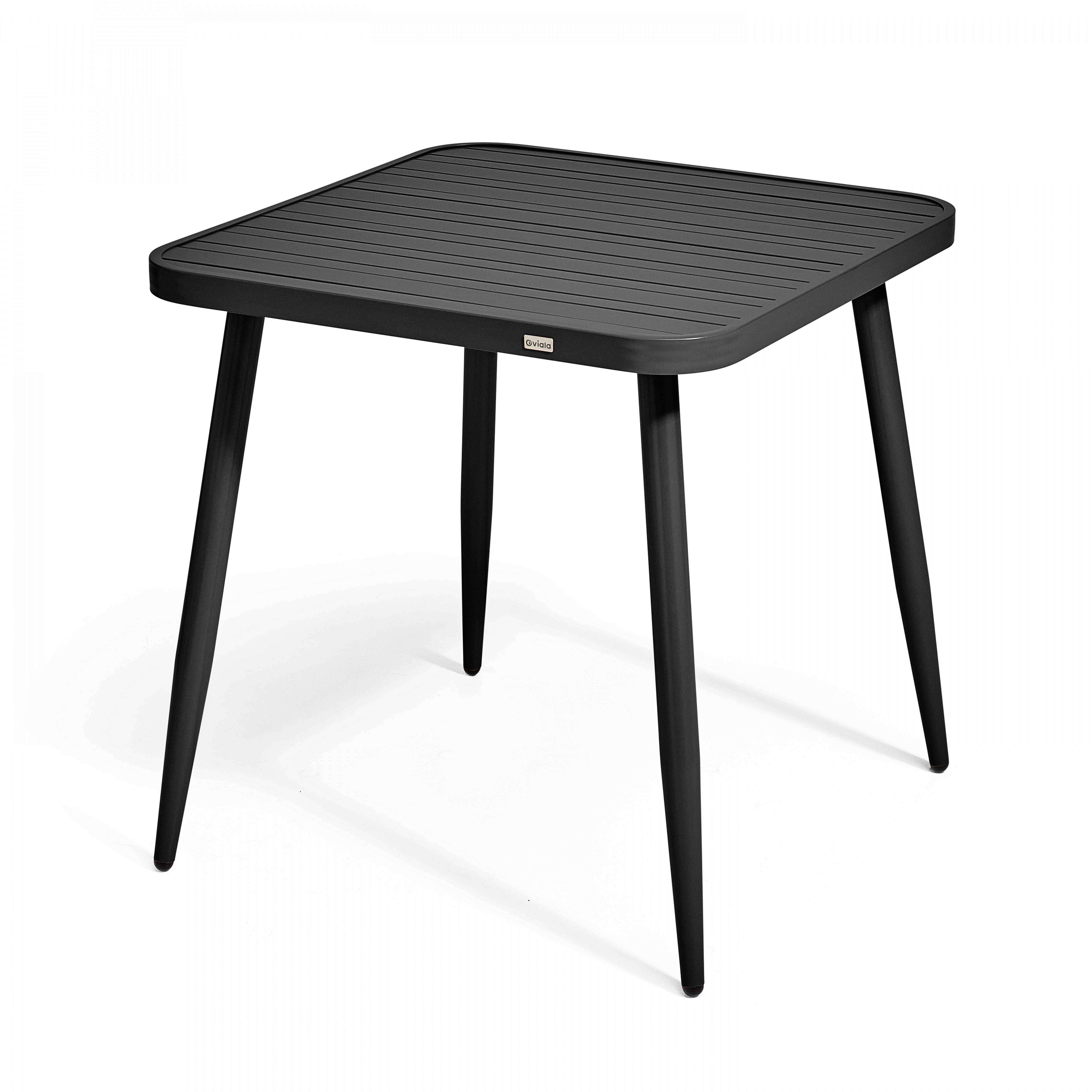 Oviala - Ensemble table de jardin et 4 fauteuils en aluminium noir Bristol - Oviala - Image 2