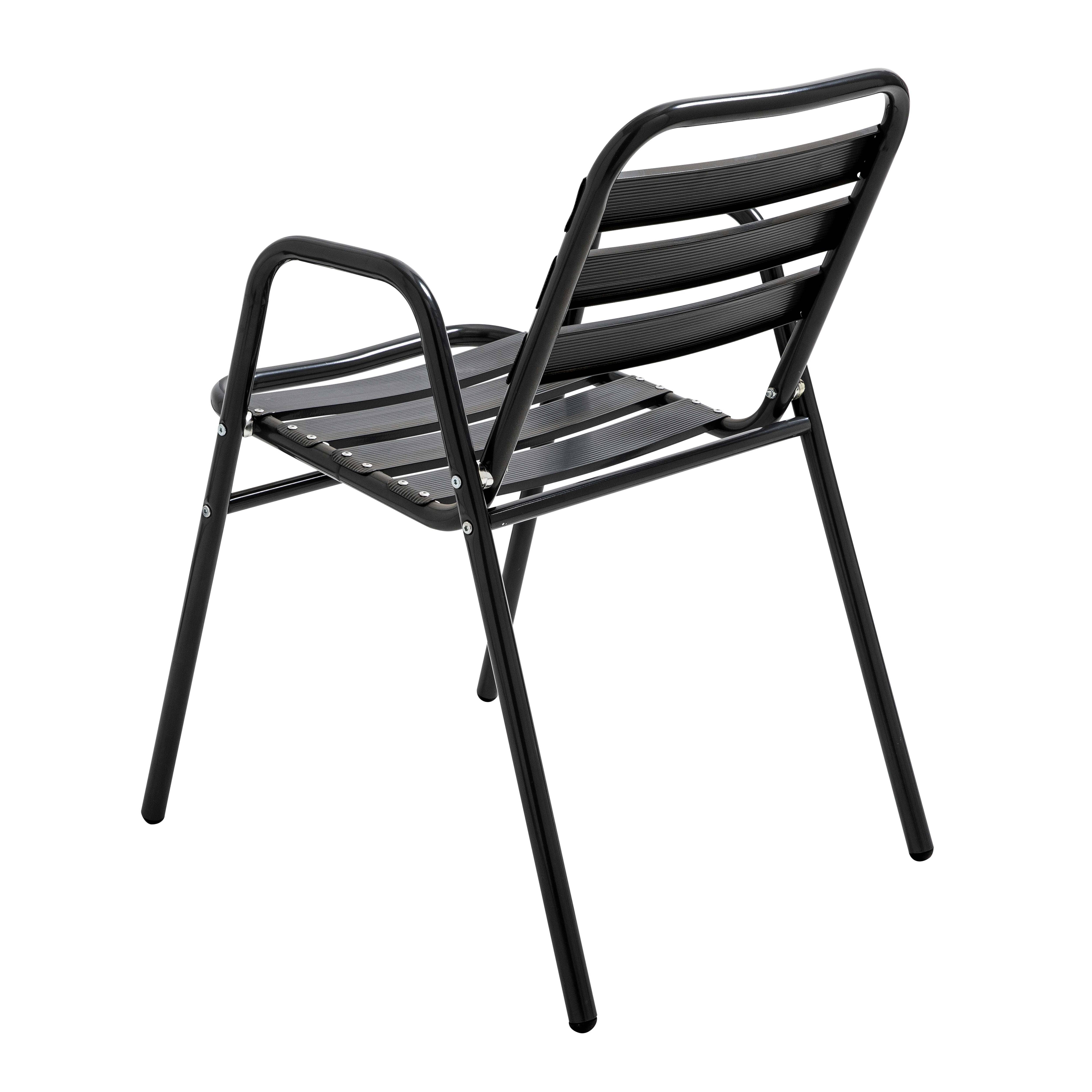 Oviala - Lot de 4 fauteuils de jardin aluminium noir Nothing Hill - Oviala - Image 2