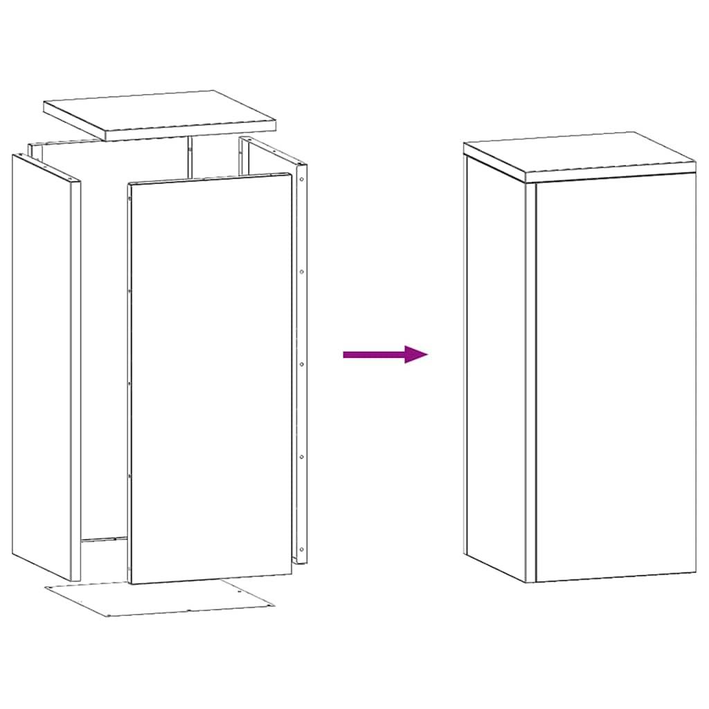 Vidaxl - Support de Plante 2 pcs Argent 24 x 24 x 55 cm Acier galvanisé vidaXL 865818 - Image 10