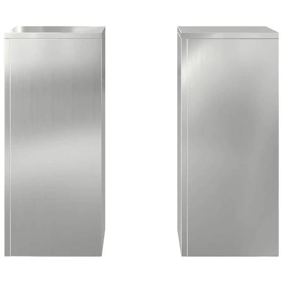 Vidaxl - Support de Plante 2 pcs Argent 24 x 24 x 55 cm Acier galvanisé vidaXL 865818 - Image 7