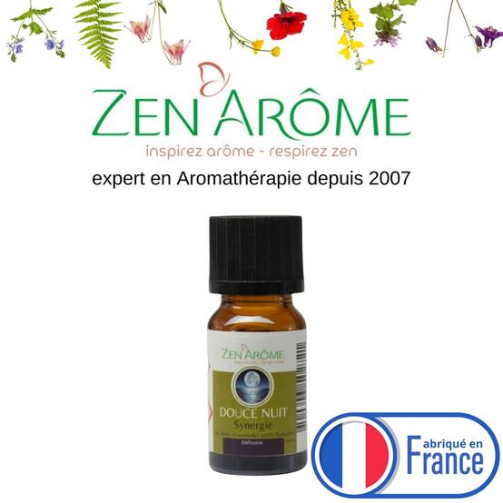Synergie d'Huiles Essentielles Douce Nuit – Mélange d'huiles essentielles 100% pures et naturelles – Diffusion– 10ml - Zen'Arôme - Image 1