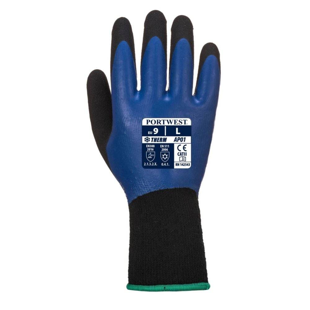 Gants de protection thermique Portwest Thermo Pro Bleu Noir 9 - Image 2