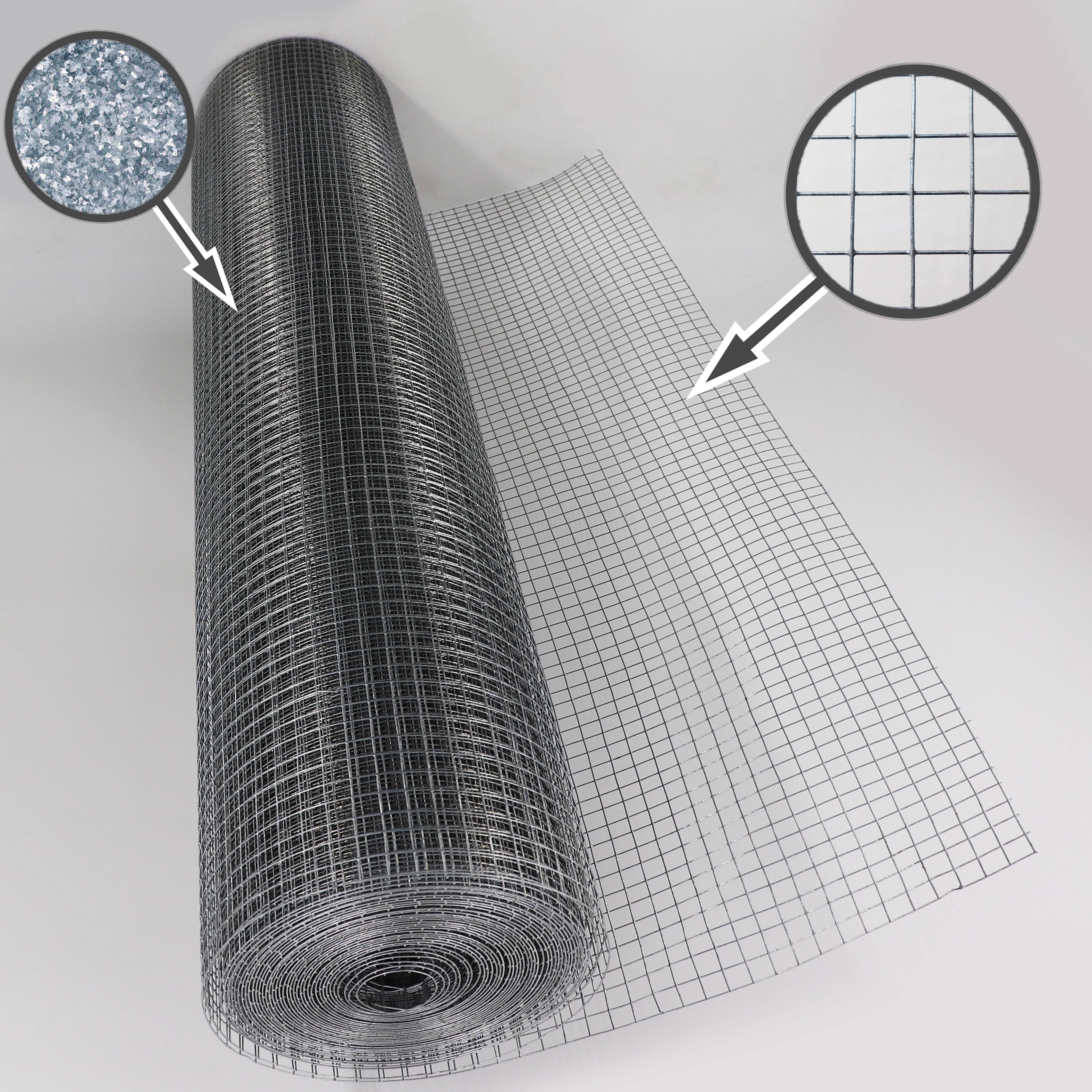 60 m x 1 m grillage pour volière, grille métallique, grillage soudé, clôture en fil de fer, galvanisé à chaud - Image 3