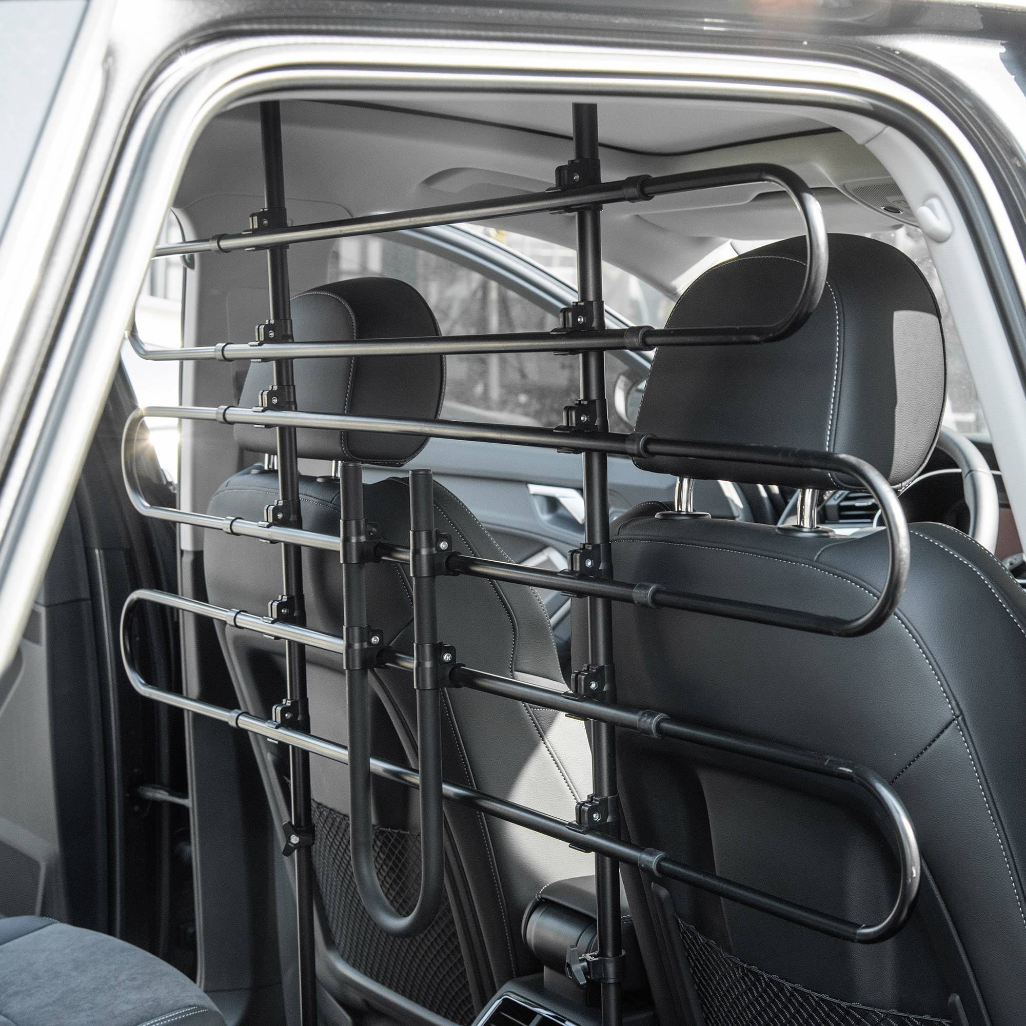 Sans Marque - Barrière sécurité chiens voiture grille protection acier coffre/bagages largeur/hauteur réglables 87-135x85-120 cm noire - Image 3