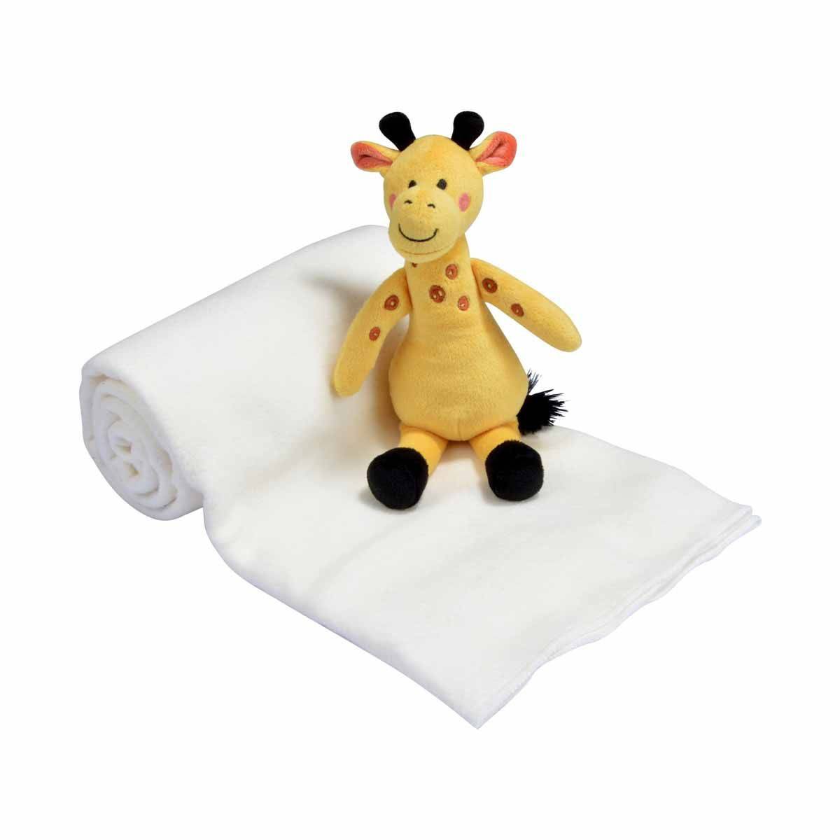 Doudou & Plaid Bébé "Sweet Savane" 80x100cm Jaune - Image 1