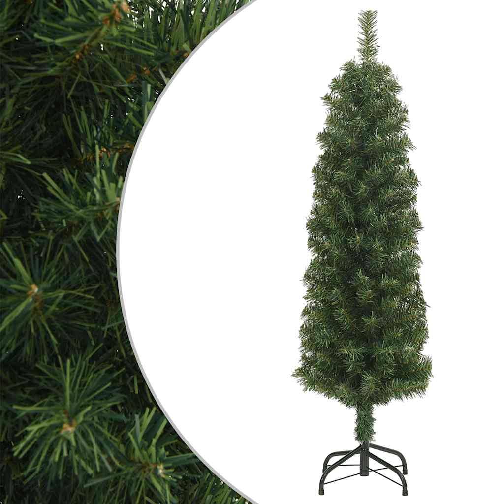 ComfortXL - Sapin de Noël artificiel slim pour petits espaces décoration intérieure Vert 120 cm – ComfortXL Outdoor Living - Image 1