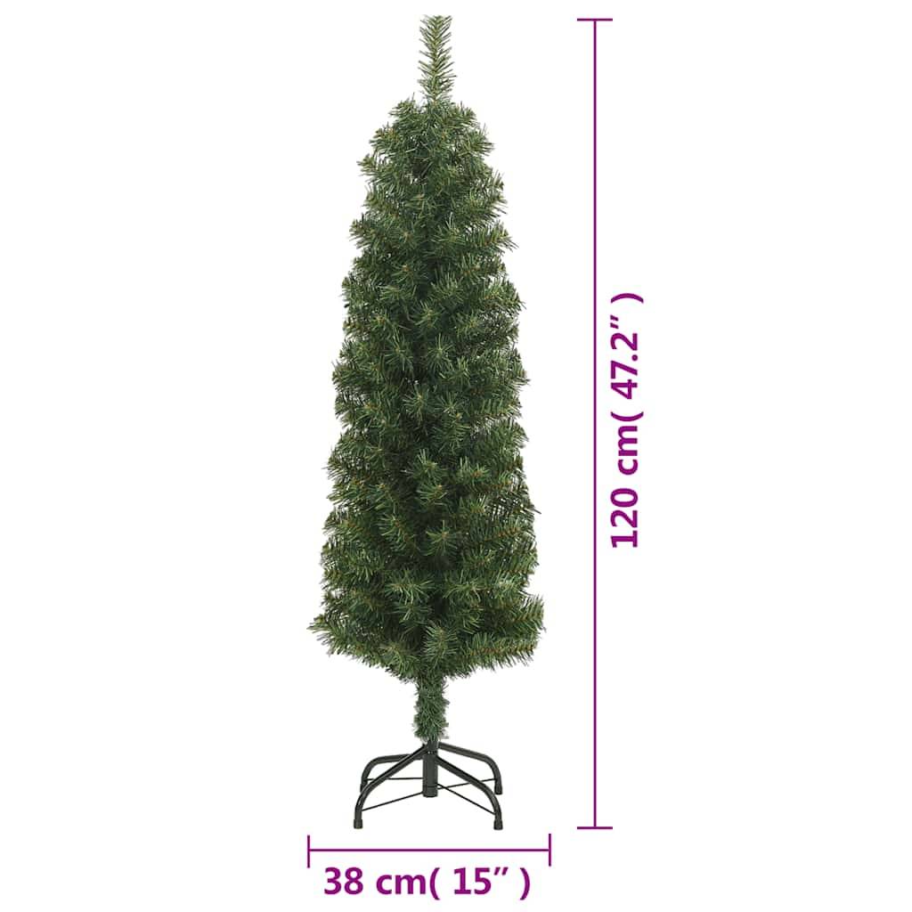 ComfortXL - Sapin de Noël artificiel slim pour petits espaces décoration intérieure Vert 120 cm – ComfortXL Outdoor Living - Image 7