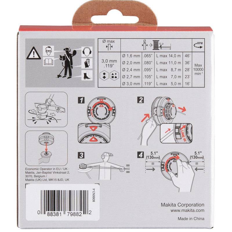 Tête de débroussailleuse 2,7 mm / 4 m UR013G MAKITA 1911Y2-9 Makita - Image 4