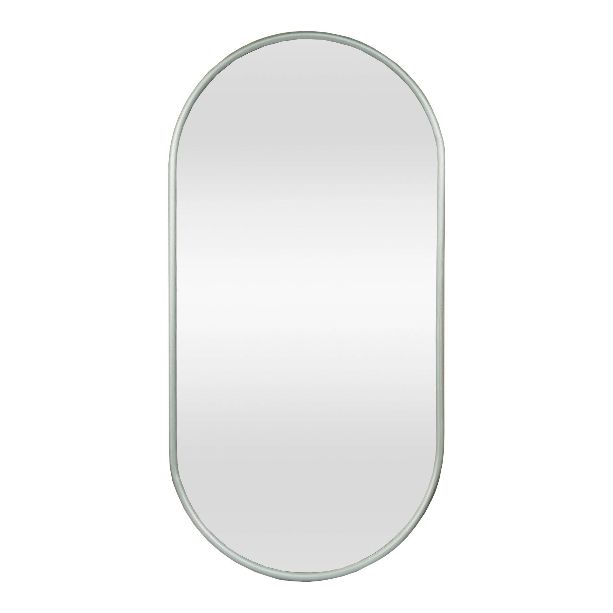 Miroir mural ovale 30 x 60 cm gris graphite - Image 2