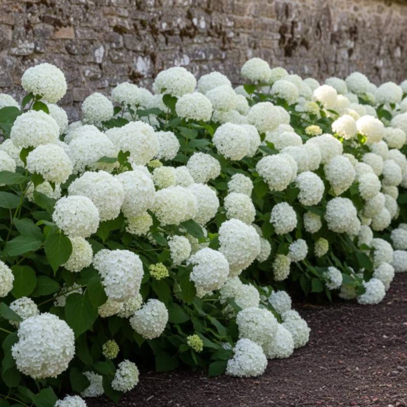 Hortensia de Virginie Annabelle, Hortensia arborescens à fleurs Blanche - feuillage Caduc - Pot de 7,5L - 60/80 cm-  hauteur à maturité De 1,00 m à 1, - Image 6
