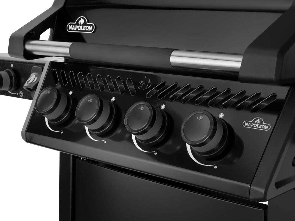 Napoleon - Barbecue gaz Freestyle 425 noir 4 brûleurs + 1 réchaud latéral + Rôtissoire + Plateau charbon + Boitier de fumage - Napoléon - Image 7