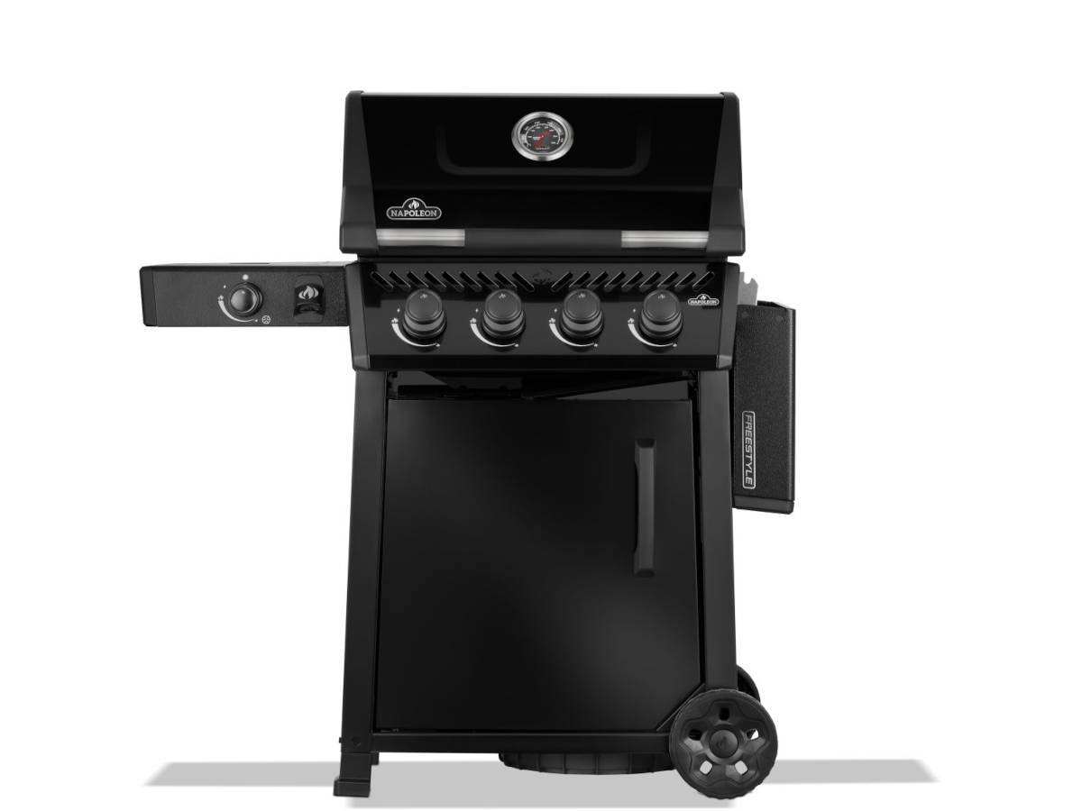 Napoleon - Barbecue gaz Freestyle 425 noir 4 brûleurs + 1 réchaud latéral + Rôtissoire + Plateau charbon + Boitier de fumage - Napoléon - Image 10