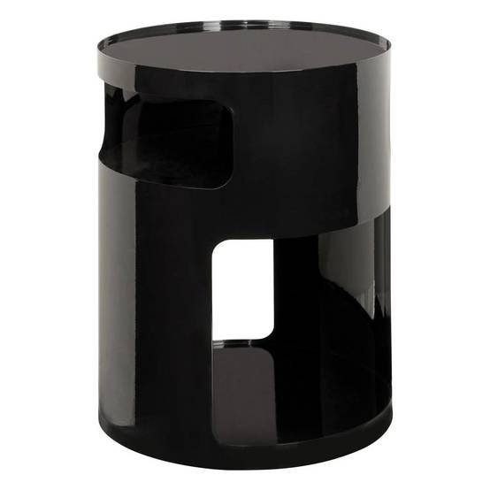 Table d'Appoint Design "Ashdal" 45cm Noir - Image 1
