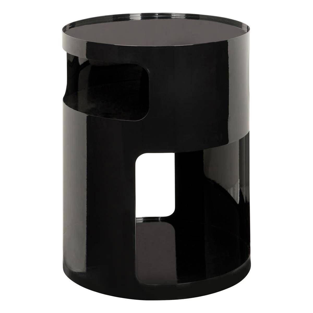 Table d'Appoint Design "Ashdal" 45cm Noir - Image 1