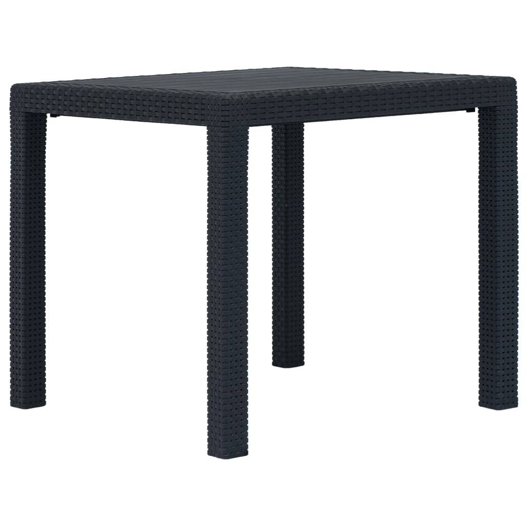 Table de jardin Plastique Anthracite 79 x 79 x 72 cm - PANGIVO - Image 1
