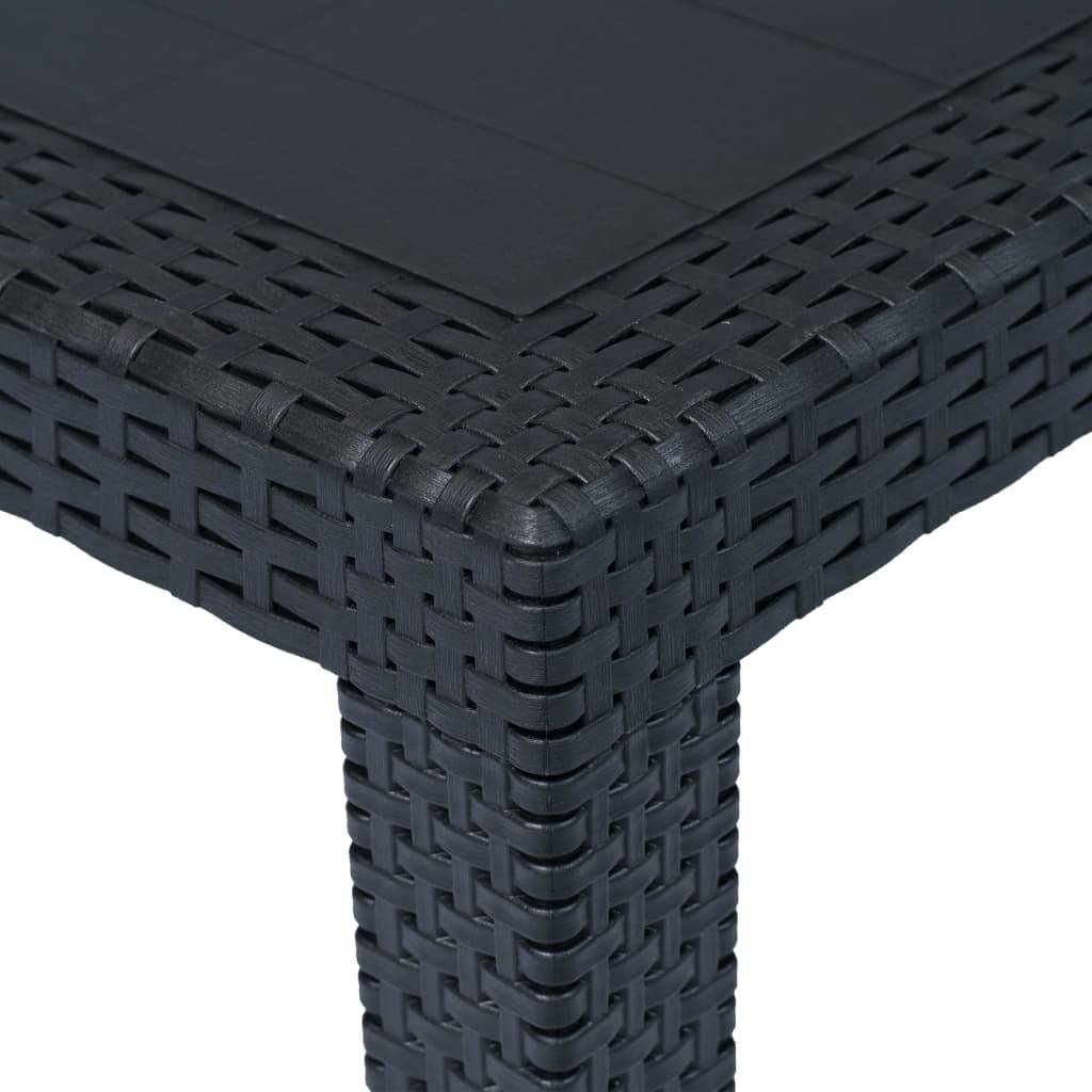 Table de jardin Plastique Anthracite 79 x 79 x 72 cm - PANGIVO - Image 3