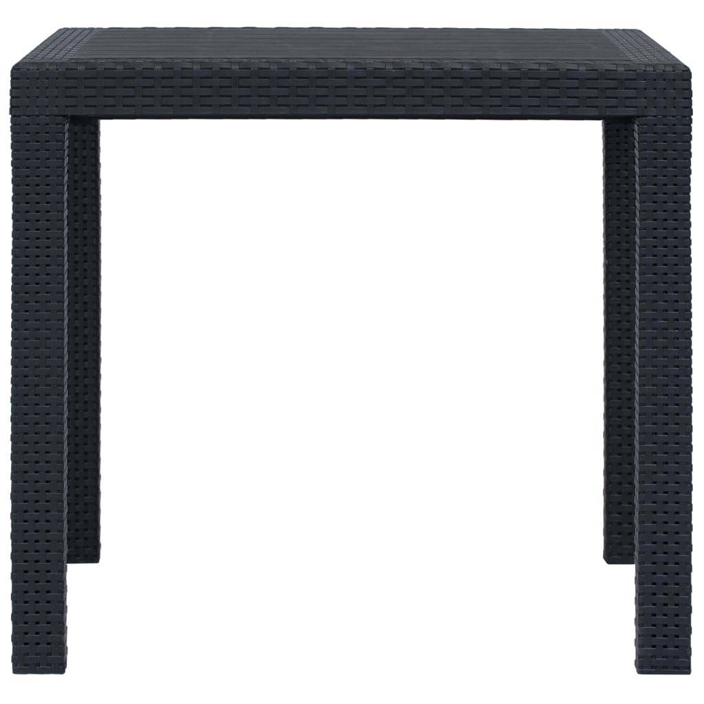 Table de jardin Plastique Anthracite 79 x 79 x 72 cm - PANGIVO - Image 2