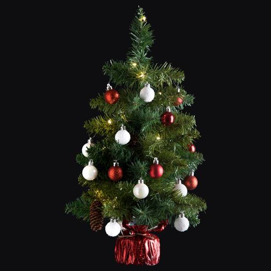 Sapin H.50cm avec décorations et guirlande lumineuse copper 20 LED en box palette assorti ATMOSPHERA CREATEUR D'INTERIEUR - Image 3