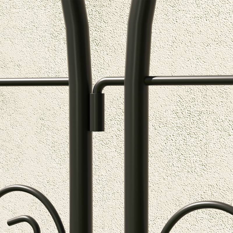 Treillis plantes grimpantes métal jardin support décoratif oiseaux noir 50x150cm - ComfortXL Outdoor Living - Image 5