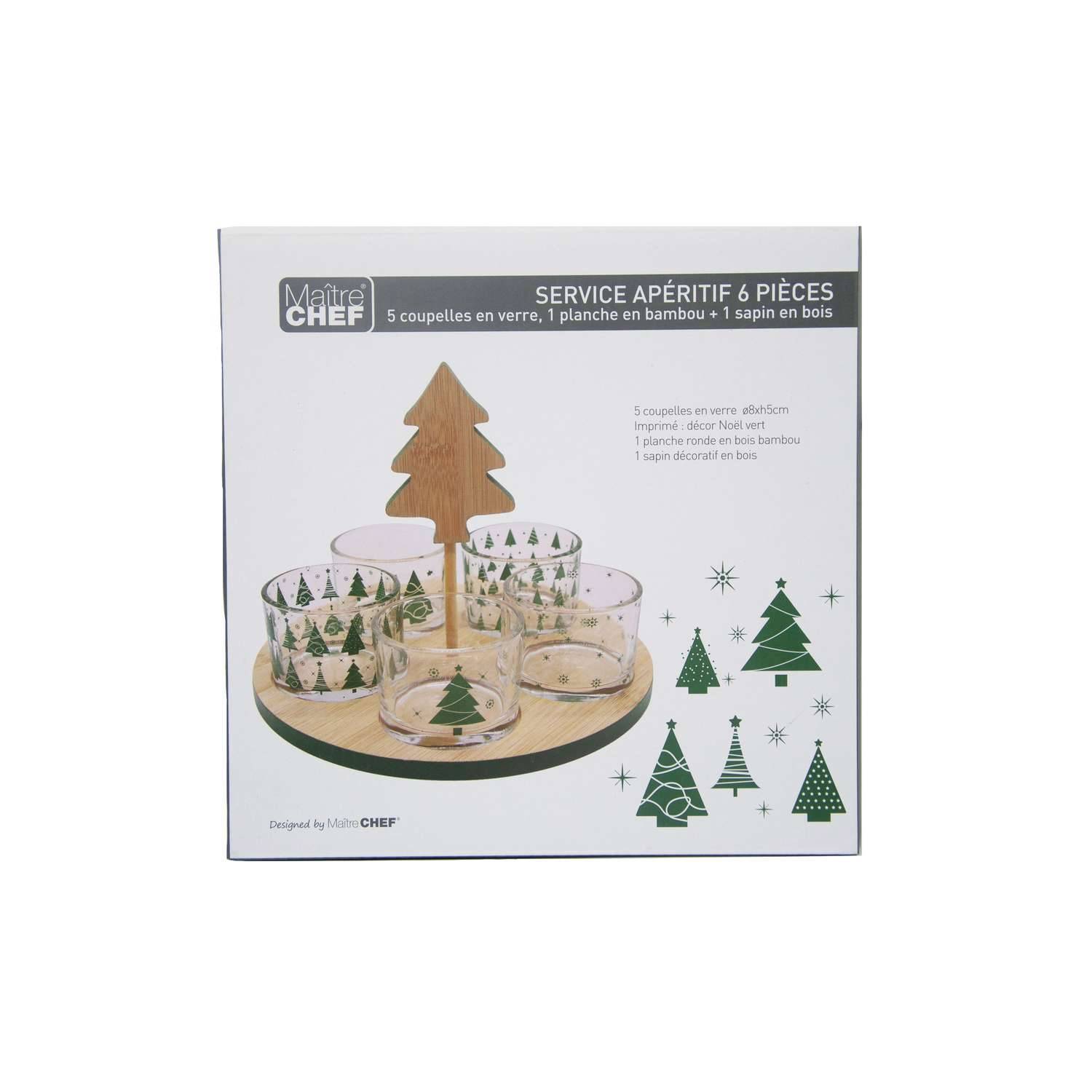 Sans Marque - Set apéritif de Noël 6 pièces - Vert - Toilinux - Image 2