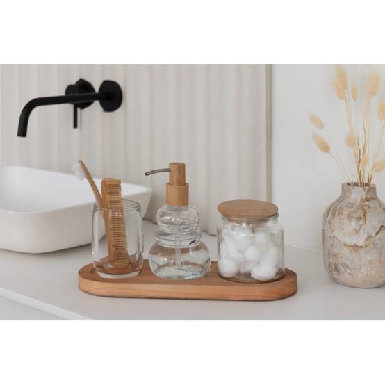 Vase en pierre beige 10x10x10 cm - J-Line - Image 2