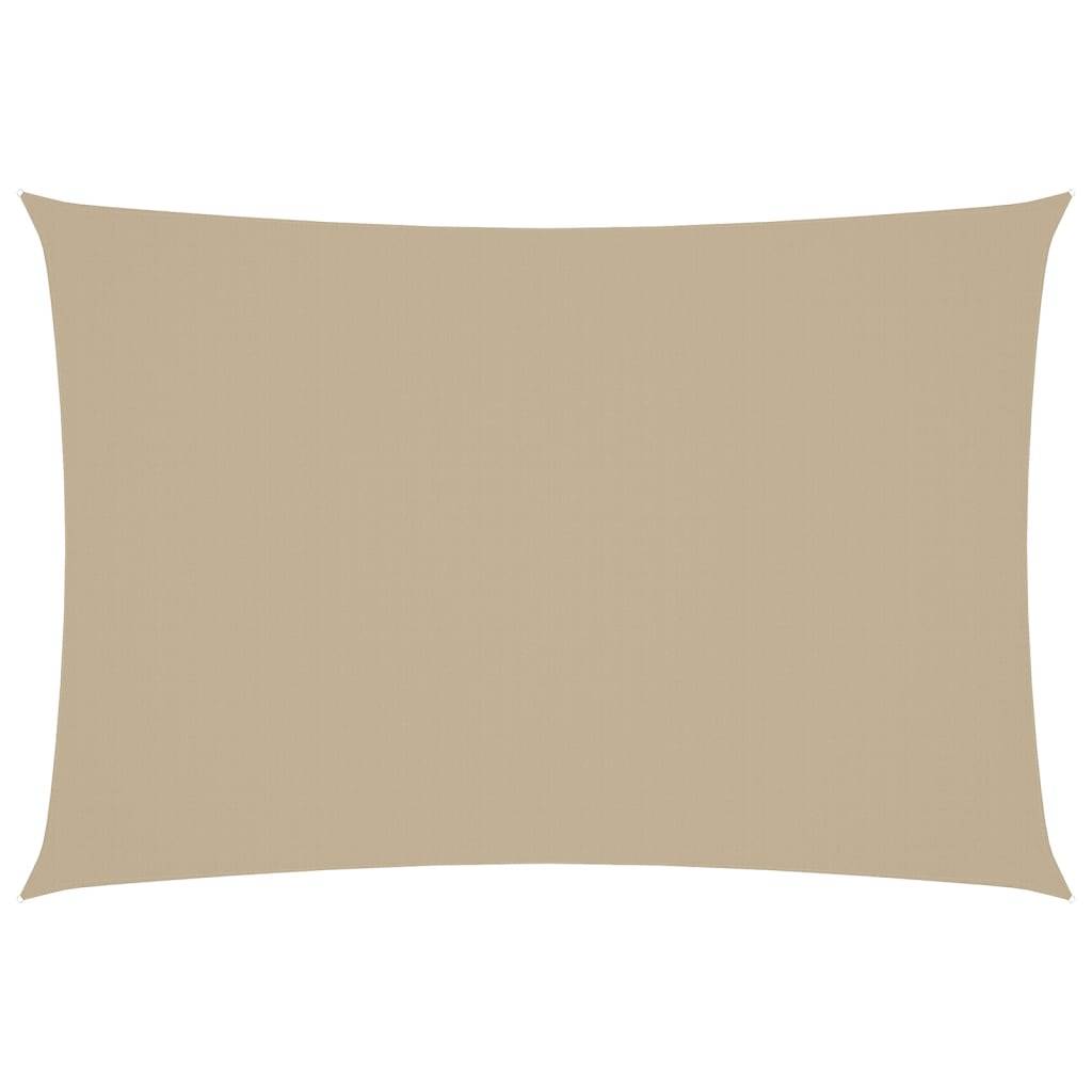 Voile de parasol - accessoire parasol - Tissu de remplacement pour parasol Tissu Oxford rectangulaire 3x5 m Beige - MEUBLE PRO - Image 1