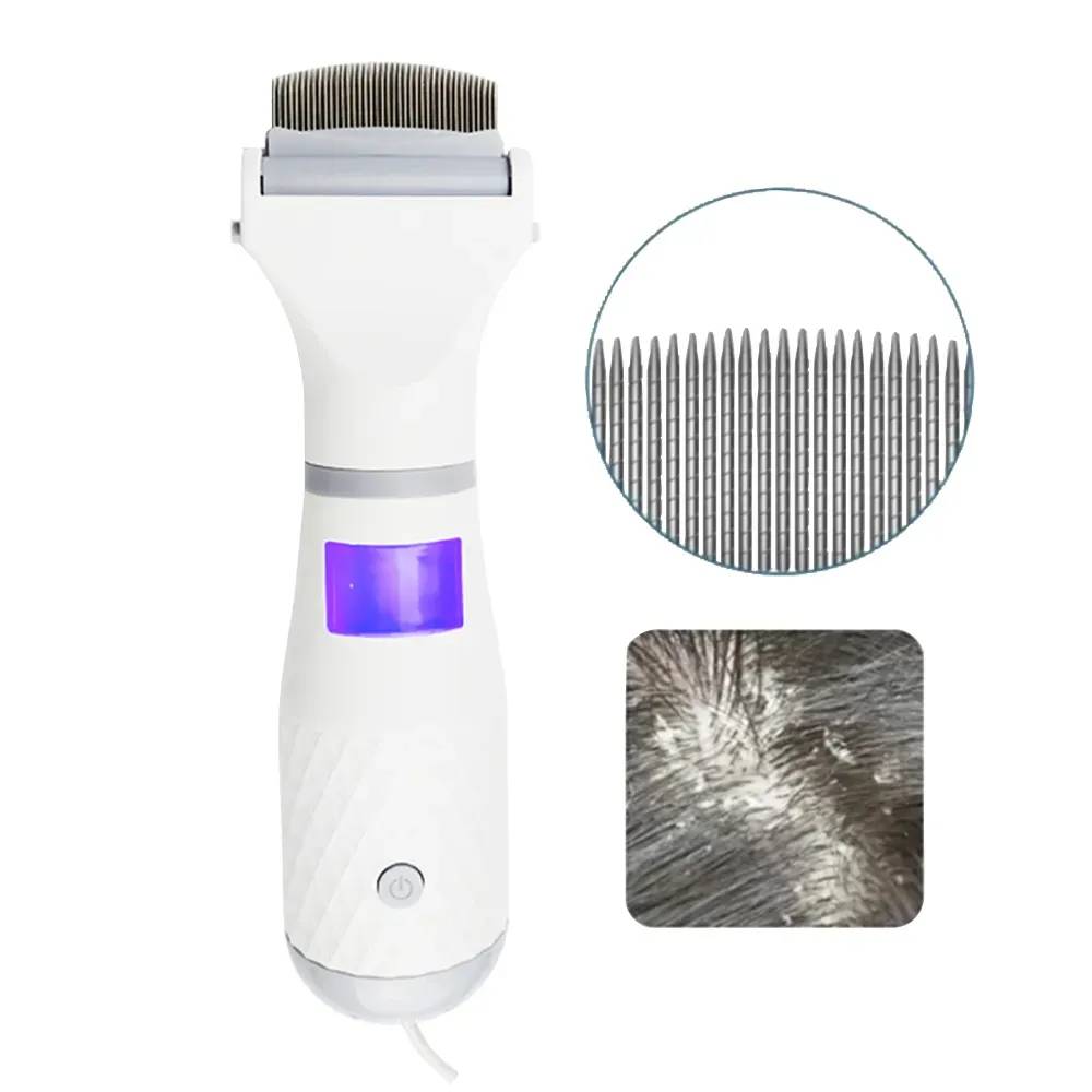 Peigne électrique anti-poux autonomie 4-6h LED 3 niveaux silencieux - Image 1