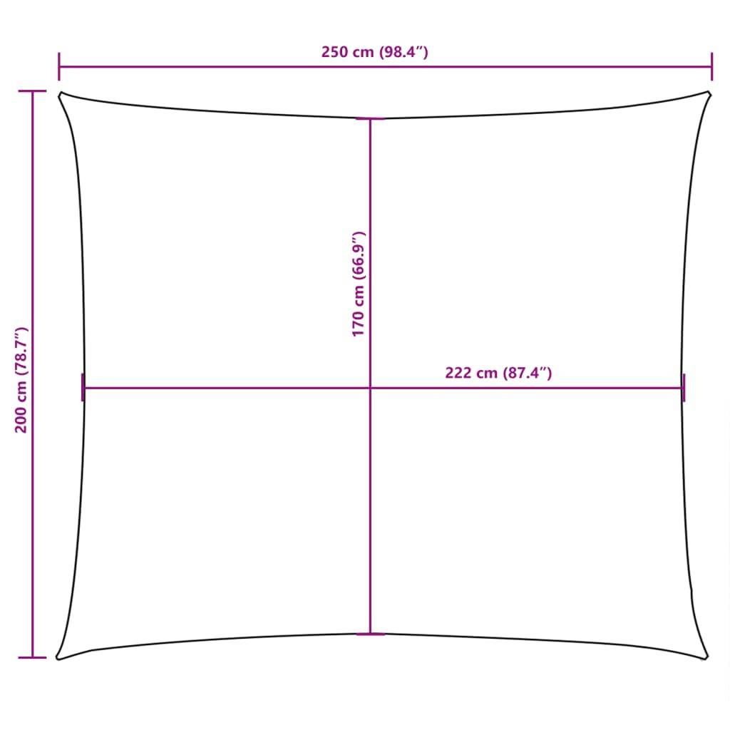 Voile de parasol tissu oxford marron 2 x 2,5 m - PANGIVO - Image 10