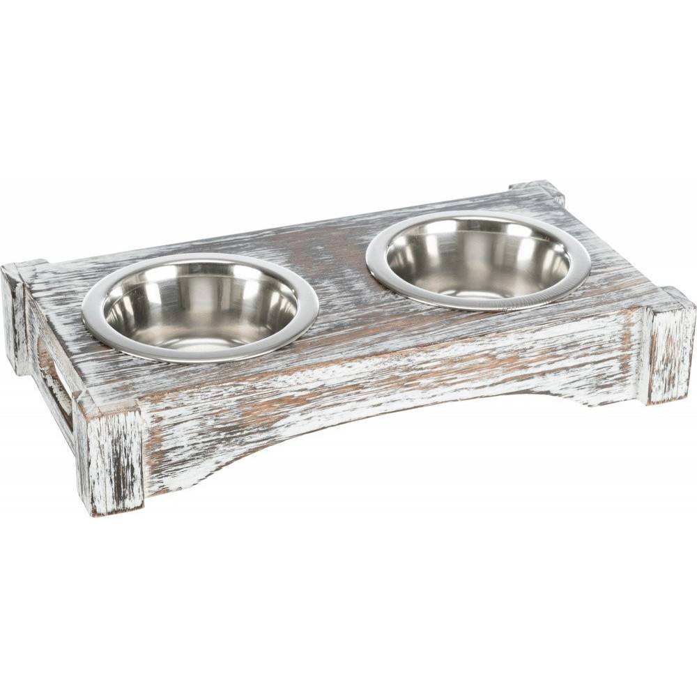 Trixie - écuelles double de 200 ml, taille 30 cm x 5 × 16 cm,  ø 10 cm - Image 1