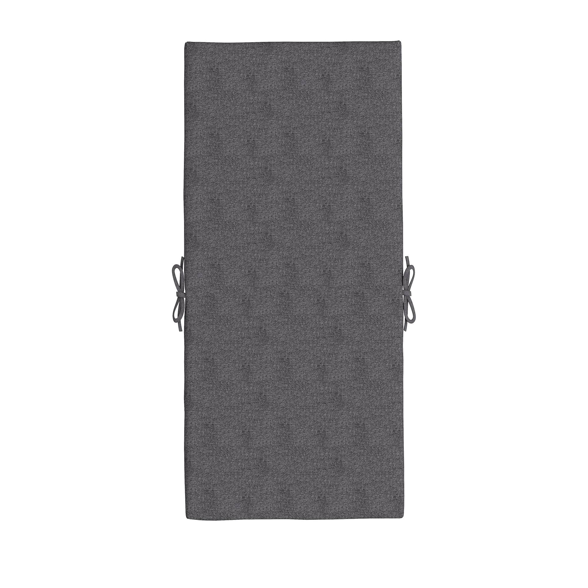 Lot de 2 coussins d'extérieur pour fauteuil chaise à dossier avec attaches rembourrage 8 cm, 112L x 51l cm, gris foncé - Image 9