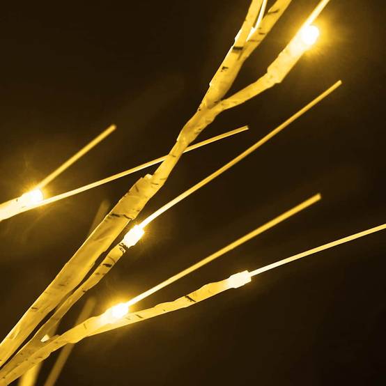 Vidaxl - Bouleau blanc à LED 72 LED Blanc chaud 150 cm vidaXL 345143 - Image 4