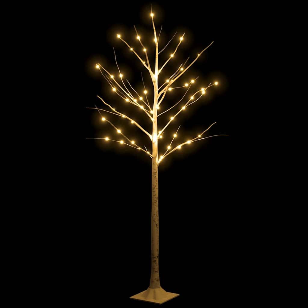 Vidaxl - Bouleau blanc à LED 72 LED Blanc chaud 150 cm vidaXL 345143 - Image 8