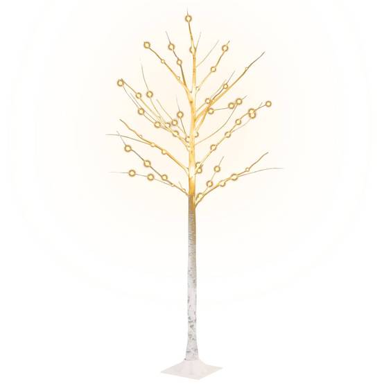 Vidaxl - Bouleau blanc à LED 72 LED Blanc chaud 150 cm vidaXL 345143 - Image 2