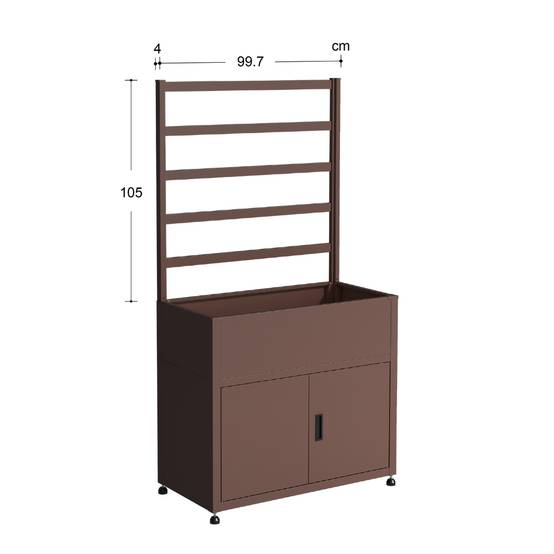 Couleurs du monde - Treillis Timea marron petit format – support végétal décoratif pour armoire Tessa - Image 2