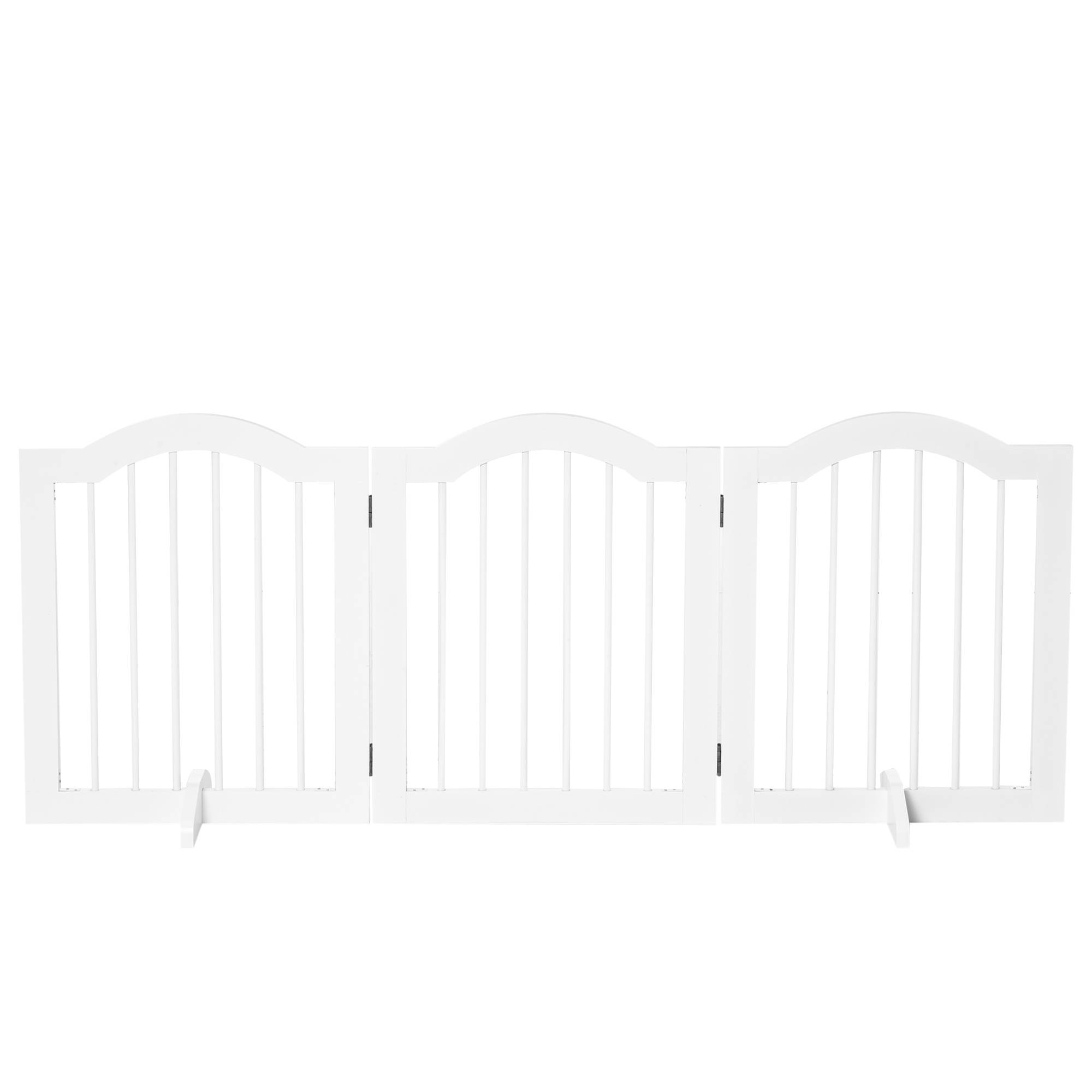 Barrière de Sécurité Chien Bois MDF Pliable 3 Panneaux Intérieur Blanc 154x61cm - ComfortXL Pet Living - Image 2