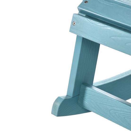 Chaise à bascule pour enfants Bois synthétique Bleu clair ADIRONDACK - Beliani - Image 6