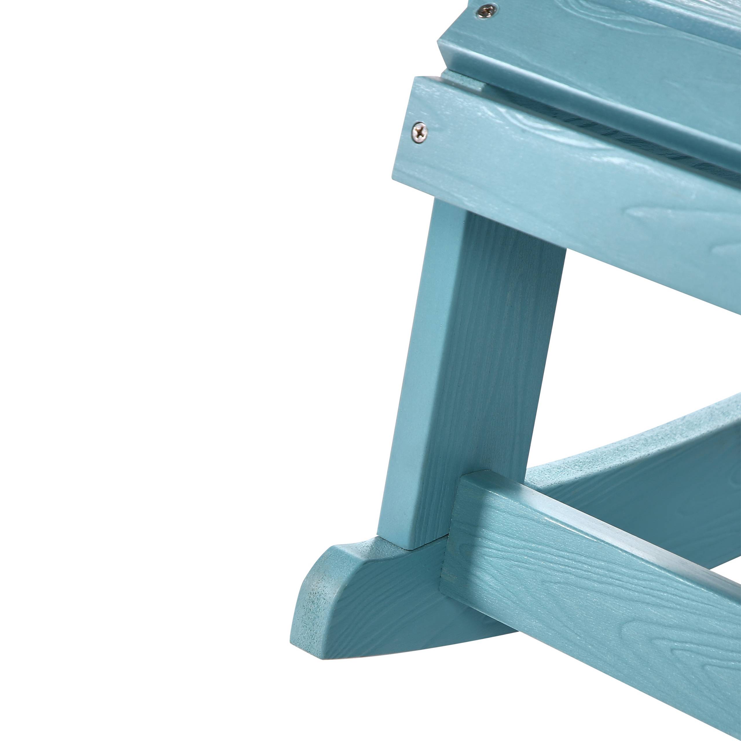 Chaise à bascule pour enfants Bois synthétique Bleu clair ADIRONDACK - Beliani - Image 6